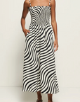 NATION SIBELLE SMOCKED DRESS