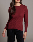 ALASHAN CASHMERE COTTON CASHMERE BLAIR RIB CREW