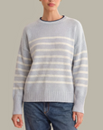 525 AMERICA HAZEL STRIPED CREW NECK PULLOVER