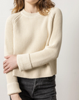 LILLA P ZIP BACK RAGLAN SWEATER