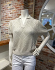 AUTUMN CASHMERE DIAMOND MESH JOHNNY COLLAR