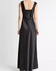 VINCE DRAPED COWL MAXI DRESS