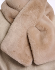 RINO & PELLE STIP FAUX FUR SCARF