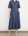 VINCE DENIM S/S SHIRT DRESS