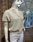 AUTUMN CASHMERE DIAMOND MESH JOHNNY COLLAR