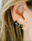 ELLI PARR CRAWLER EARRINGS BLACK ONYX