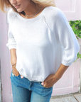 WOODEN SHIPS MADELINE 3/4 SLEEVE RAGLAN CREW COTTON