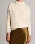 VINCE BOILED FUNNEL NECK PULLOVER