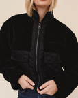BELLA DAHL FUNNEL NECK UTILITY SHERPA JACKET