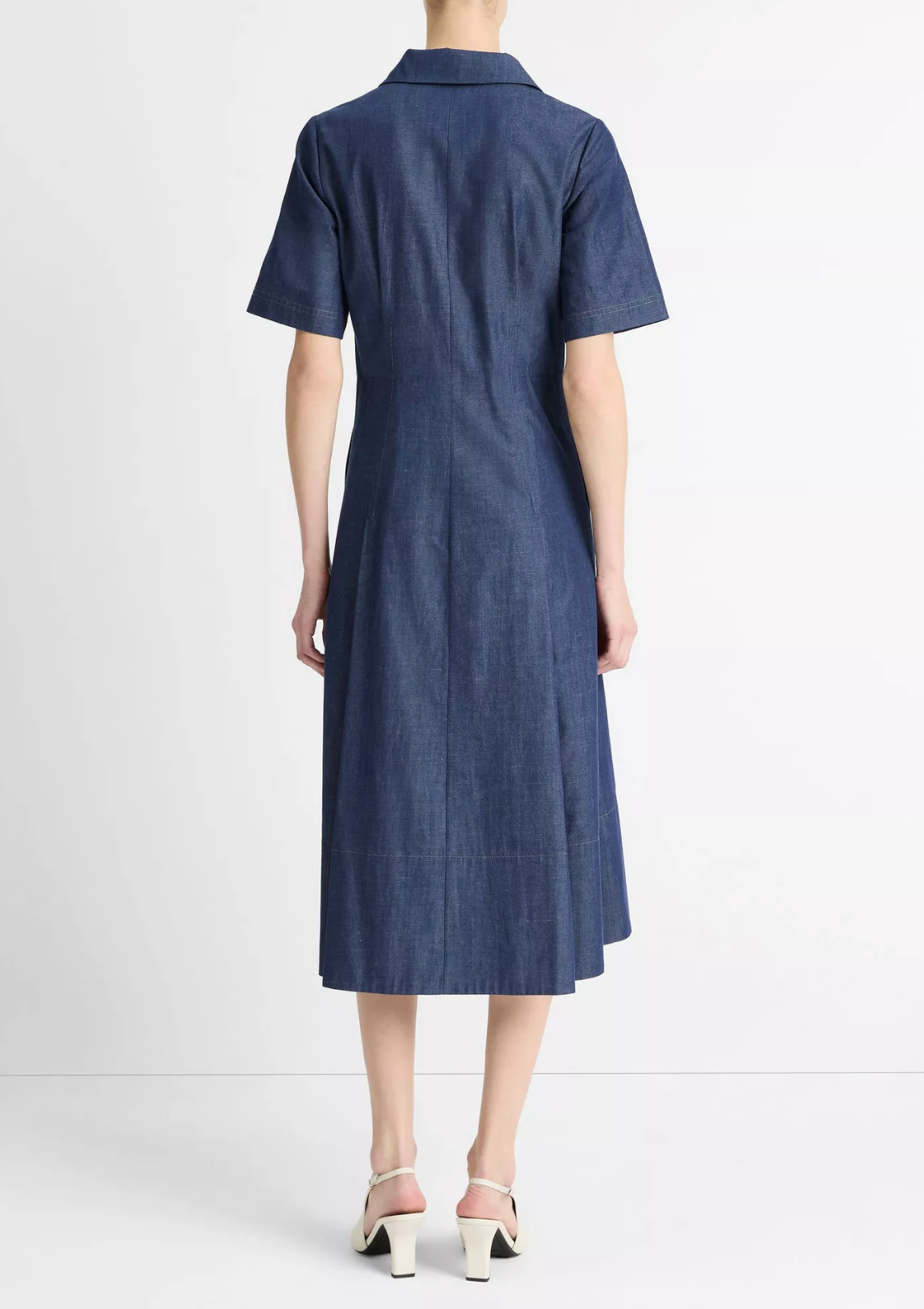 VINCE DENIM S/S SHIRT DRESS – Indigo