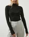RAILS VIVIENNE MOCK NECK TOP