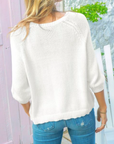WOODEN SHIPS MADELINE 3/4 SLEEVE RAGLAN CREW COTTON