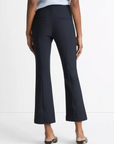 VINCE MID RISE PINTUCK CROP FLARE PANT