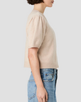 FRENCH CONNECTION YULIA KNIT PUFF SLEEVE TOP