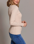 ALASHAN CASHMERE COTTON CASHMERE BLAIR RIB CREW