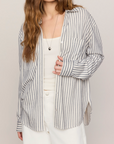 Z SUPPLY REESE BUTTON UP STRIPE TOP