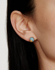 CHAN LUU AQUA STUD EARRINGS