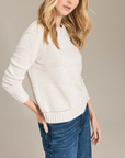 ALASHAN COTTON CASHMERE JESSIE TEXTURED STRIPE PULLOVER