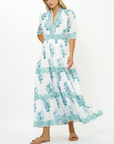 OLIPHANT V NECK CUFFED MAXI