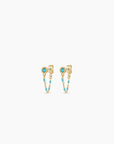 GORJANA TURQUOISE CAPRI CHAIN HUGGIES GOLD