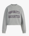FAVORITE DAUGHTER CROPPED COLLEGIATE SWEATSHIRT