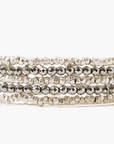 CHAN LUU SILVER HEMATINE WRAP BRACELET