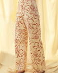 MIOU MUSE FLORAL PRINT STRETCH PANTS