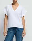 NATION STEVIE CUFFED V NECK