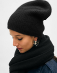WHITE & WARREN CASHMERE PLUSH RIB BEANIE