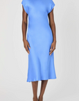 FRENCH CONNECTION ENNIS SATIN COLUMN MIDI DRESS