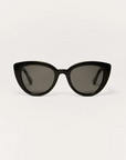 Z SUPPLY GOLDEN HOUR SUNGLASSES - POLISHED BLACK/GREY