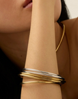 JENNY BIRD (L) TWO-TONE DANE BANGLE SET 5 PACK