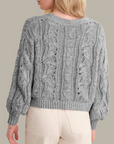 525 AMERICA BRIELLE POINTELLE CABLE CARDIGAN