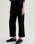 AG SAIGE WIDE LEG CROP SUPER BLACK