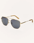 Z SUPPLY HIGHWAY SUNGLASSES - GOLD/GREY