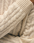 WHITE + WARREN CASHMERE CROPPED CABLE CREW
