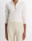 VINCE BUTTON UP POLO CARDIGAN