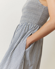 MARINE LAYER DARCY POPLIN SMOCKED DRESS