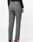 FRENCH CONNECTION OWENS PLAID CROPPED SLIM FIT PANTS