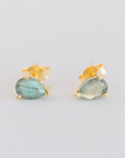 ELLI PARR DECO MINI LABRADORITE STUDS