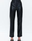 PISTOLA CASSIE FAUX LEATHER SUPER HIGH RISE STRAIGHT CROP