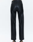 PISTOLA CASSIE FAUX LEATHER SUPER HIGH RISE STRAIGHT CROP