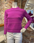 ALASHAN COTTON CASHMERE JESSIE TEXTURED STRIPE PULLOVER