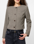 FRENCH CONNECTION HOUNDSTOOTH WOOL JACKET