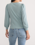 MARINE LAYER LEXI RIB PUFF SLEEVE TOP