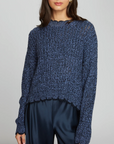 AUTUMN CASHMERE TIPPED LADDER STITCH CREW
