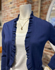 ALASHAN CASHMERE COTTON RUFFLE EDGE BOLERO