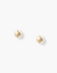 CHAN LUU WHITE PEARL STUD EARRINGS