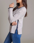 ALASHAN CASHMERE KENNEDY PLAITED TRIM CREW