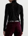 AG CHELS SLIM FIT L/S RIB TURTLENECK VELVET